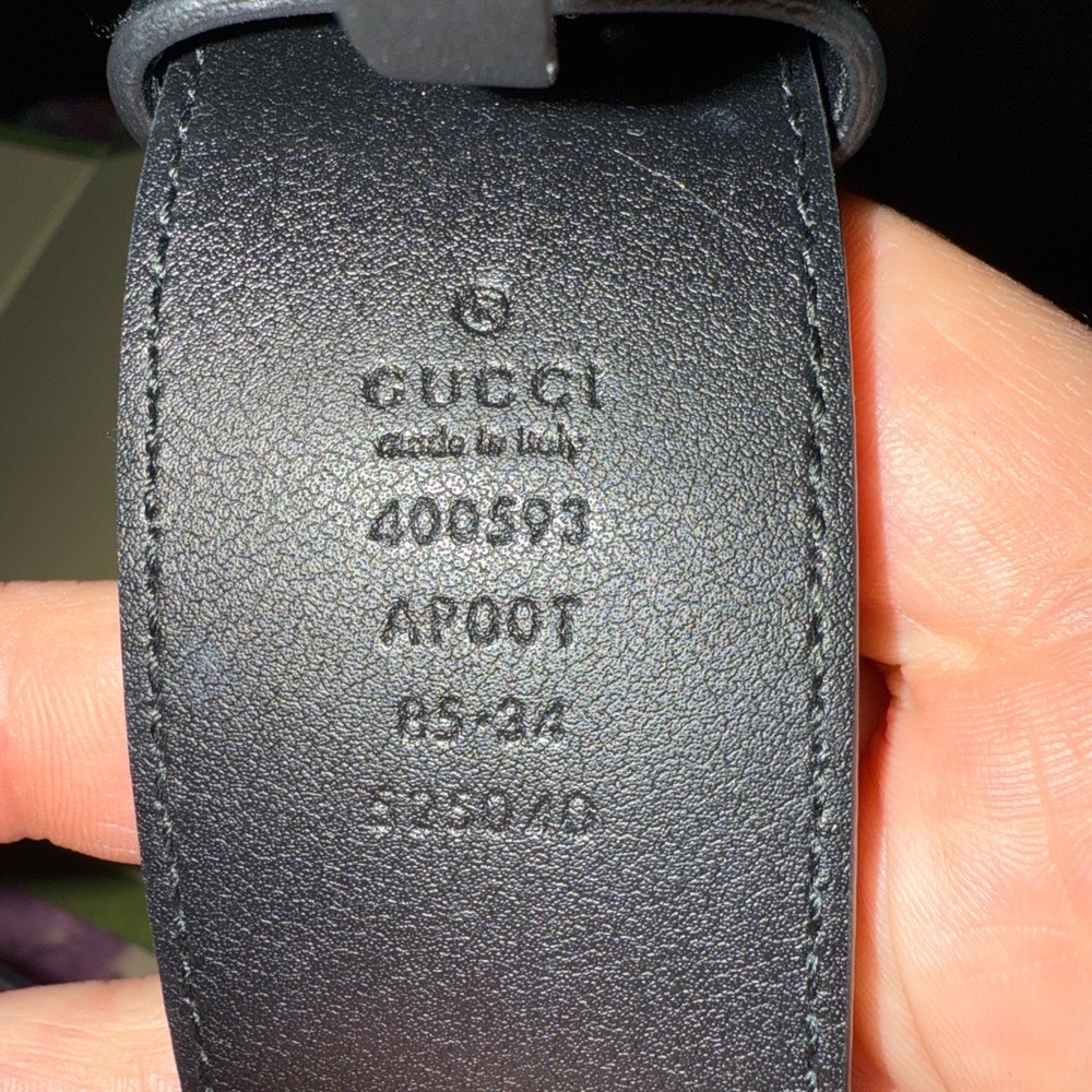 Gucci Black Leather Belt